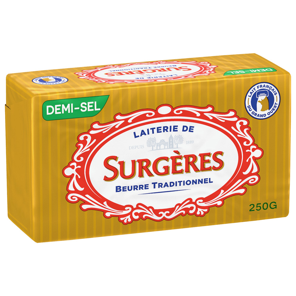 Beurre Traditionnel de la Laiterie de Surgères Demi-sel